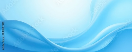 Soft light blue gradient, abstract swirls and shapes, minimal, promo