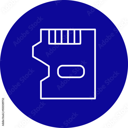 Vector Line Blue Circle Icon Design