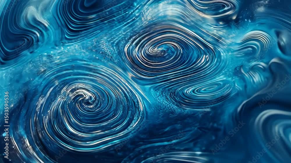 Abstract swirling blue liquid patterns (3)