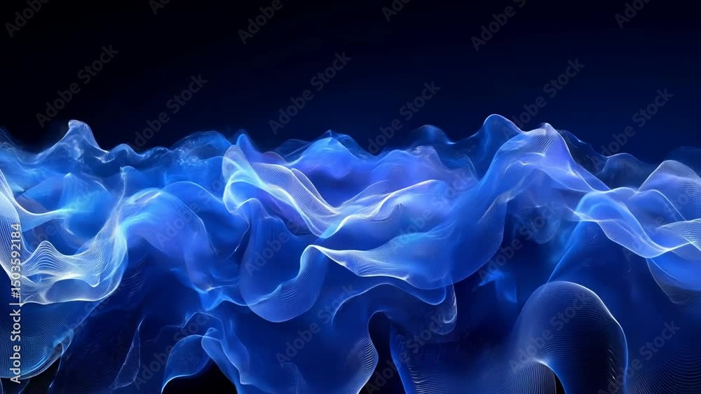 Abstract blue flowing waves (1)