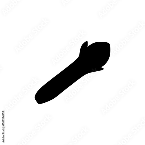 Clove vector icon with silhouette style, outline, black fill, and silhouette. Perfect for Eid kitchen spices, herbal illustrations, or food design. Editable EPS included.