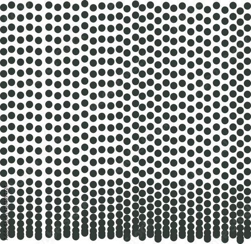 Texture or screentone with compaction of dots or circles at the bottom of the mass.
