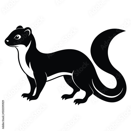 Weasel Silhouette Vector