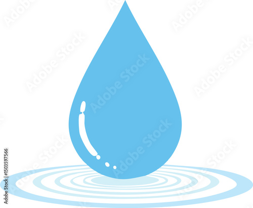 water blue drop vector illustration