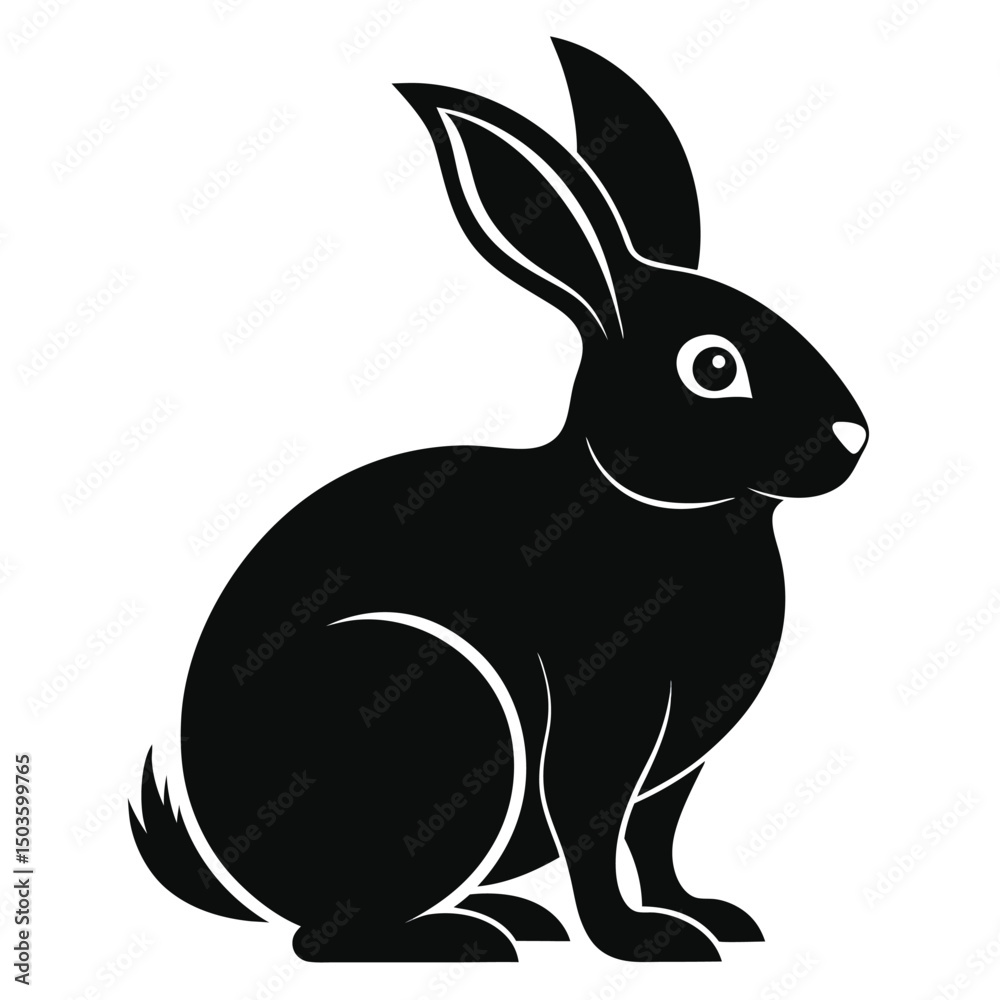 Naklejka premium Rabbit Silhouette Vector