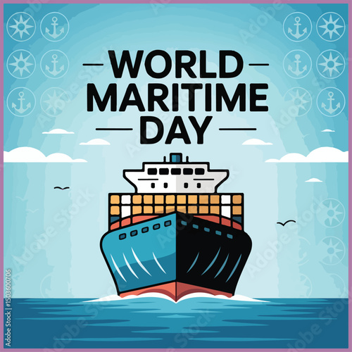 Celebrate maritime heritage, safety, and sustainability with bold, ocean-themed flyer design.