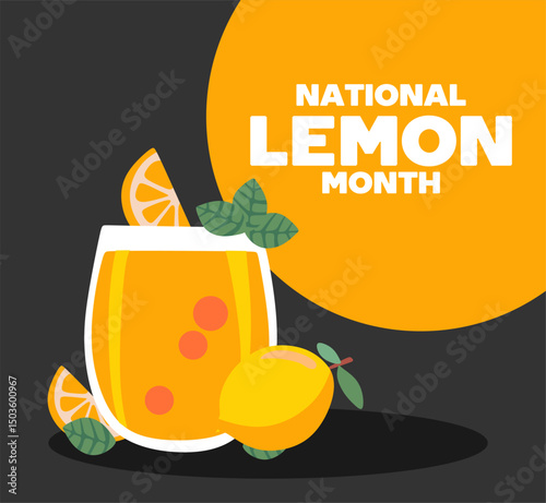 national lemon month with delicious lemons