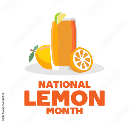 national lemon month with delicious lemons