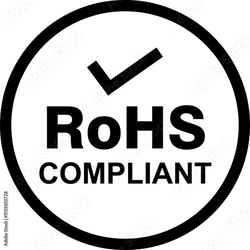 RoHS Compliant Symbol: A symbol of environmental consciousness and product safety, a clean and concise representation of regulatory compliance.