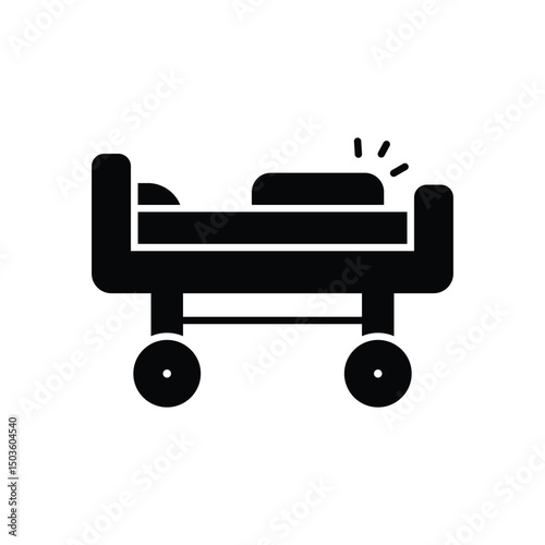 Patient Bed vector icon