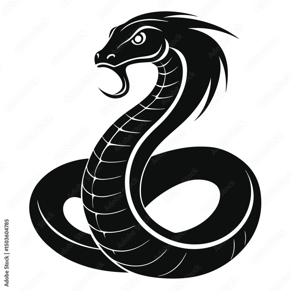 Fototapeta premium Snake Silhouette Vector
