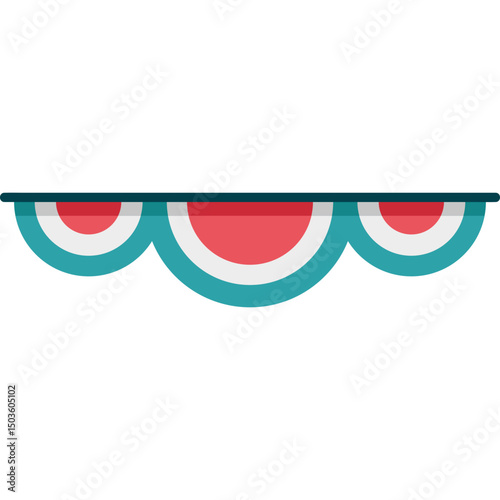 Flat Style USA Party Decorations for a Patriotic Celebration