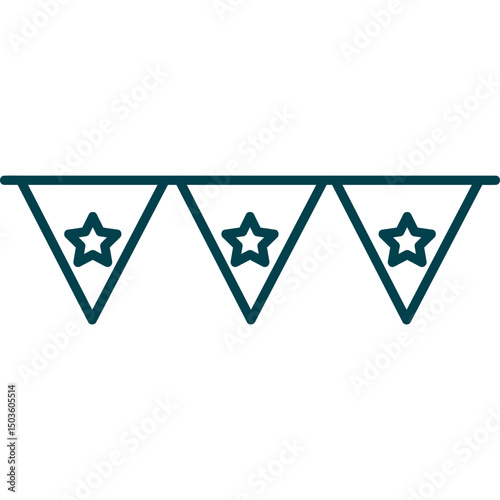 Flat Style USA Party Decorations for a Patriotic Celebration