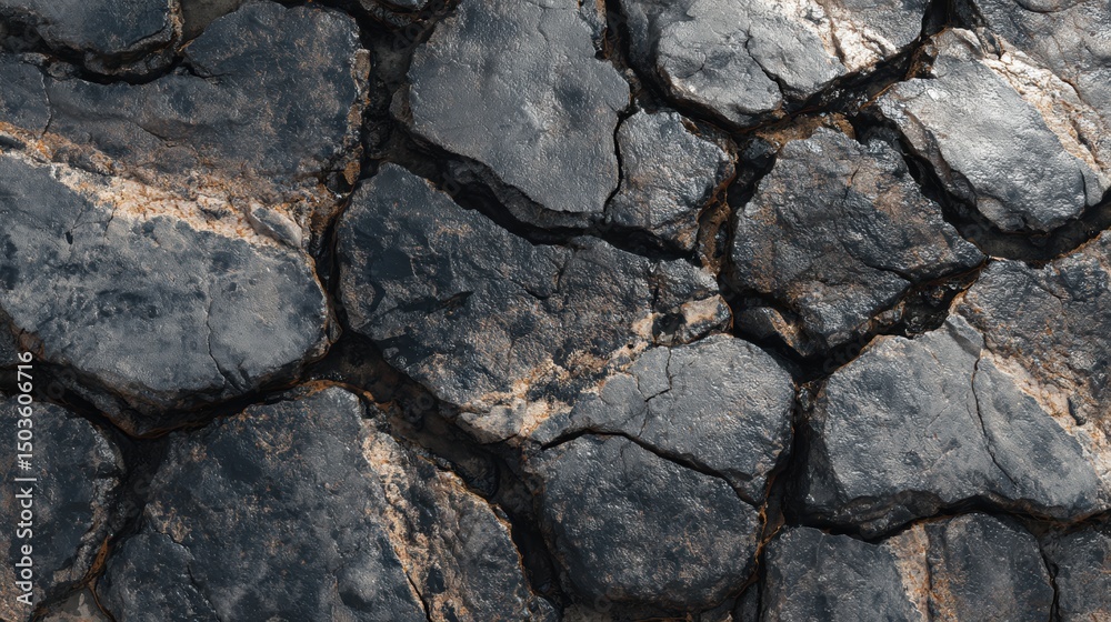 Fototapeta premium High-Resolution 8K Background Cracked Stone Surface Texture