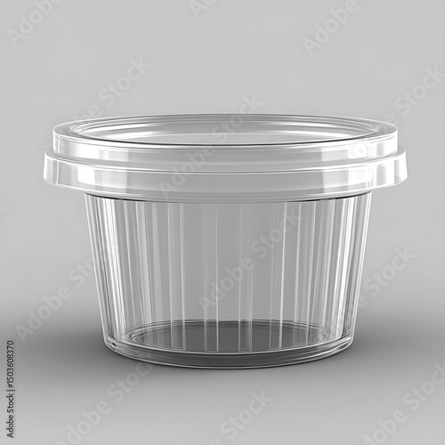 A Clear Plastic Food Container with a Matching Lid Displayed