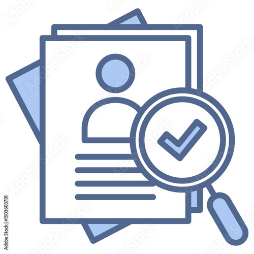 Identification Blue Icon
