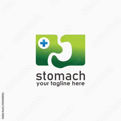 stomach and book logo concept, health education logo vector, medical logo inspiration