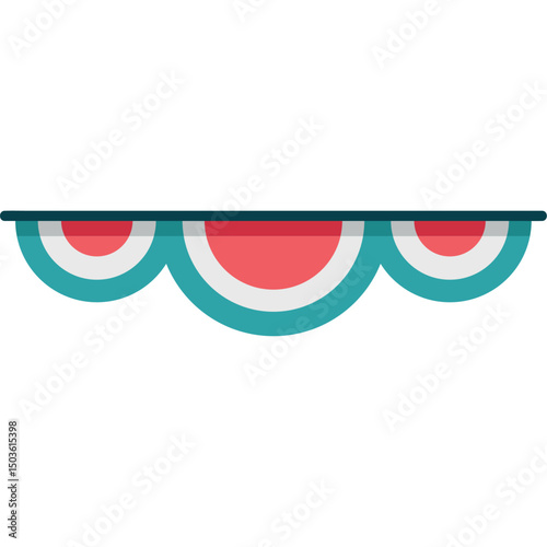 Flat Style USA Party Decorations for a Patriotic Celebration