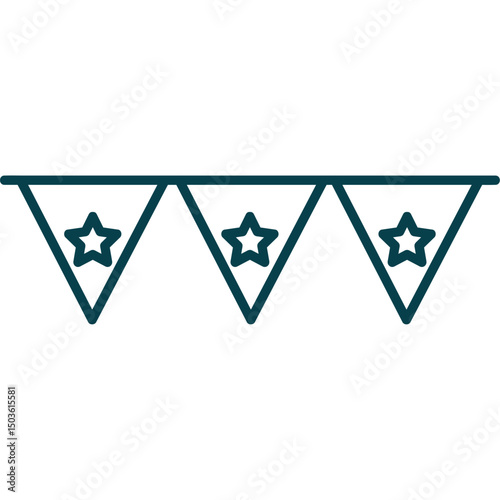 Flat Style USA Party Decorations for a Patriotic Celebration