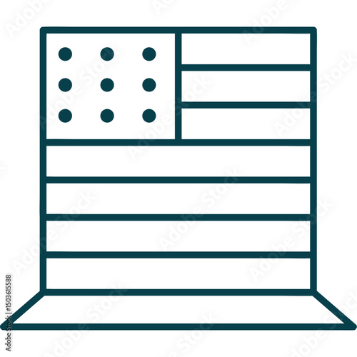 Flat Design Vector of Patriotic USA Hat Icon