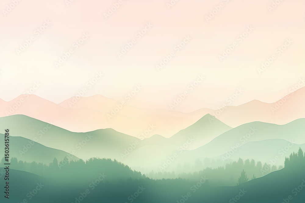 Fototapeta premium mountain landscape with fog