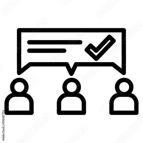 Team approval and agreement icon