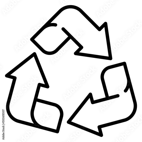 Recycle Symbol Line Icon