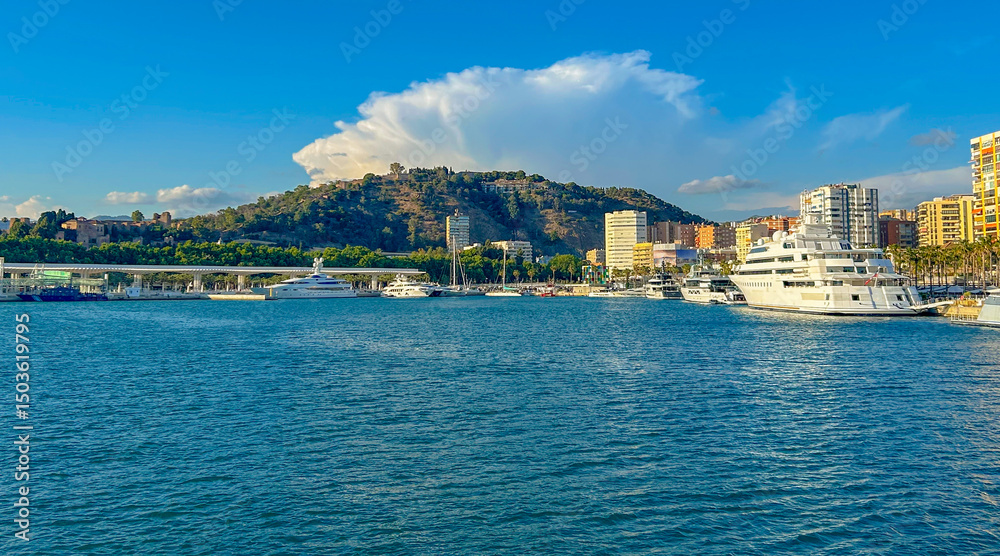 Naklejka premium beautiful views of malaga for background