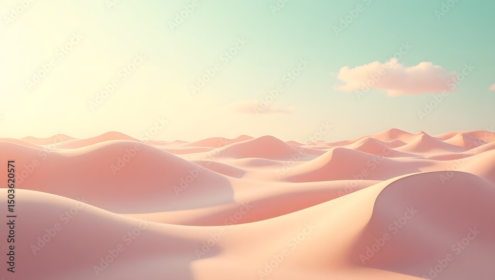 Obraz premium Sunset and sunrise paint the desert landscape with orange and yellow hues across the sand dunes of the Sahara