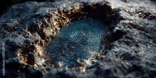 Computer Analyzing Fingerprint on Digital Surface for Security Verification