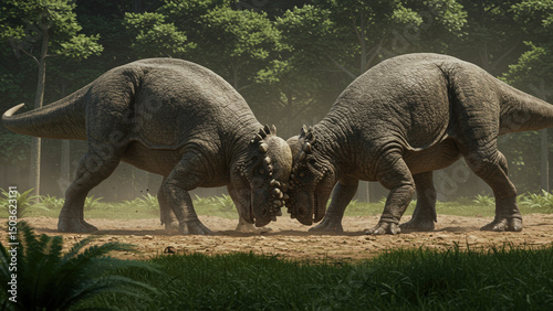Pachycephalosaurus Head-Butting Duel
 photo