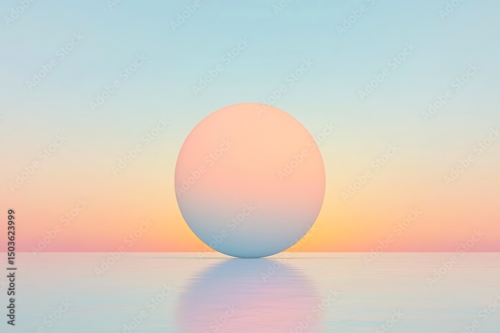 Pastel Sphere Sunset Reflection. Pastel Sphere Sunset Reflection.
