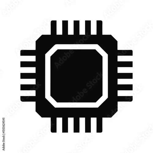 clean minimalist vector a chip processo.eps