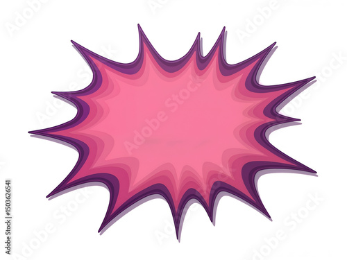 Red burst comic explosion with spiked edges, great for pop art, cartoon, or comic design. Generative AI