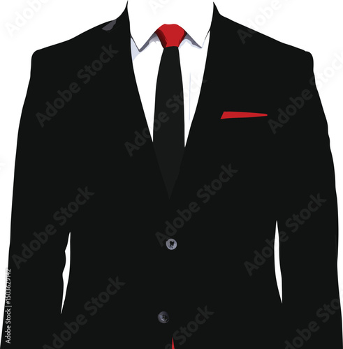 business suit with tie vector