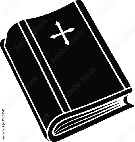 Bible silhouette vector illustration