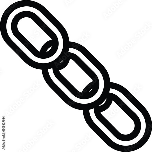  Chain silhouette vector illustration