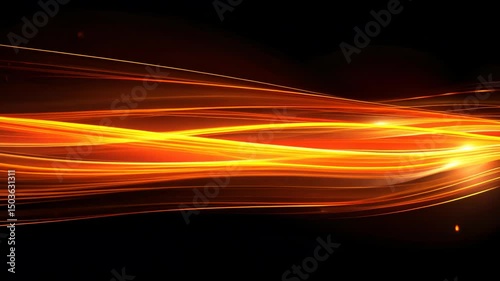 Dynamic, fiery, energy waves against a dark background