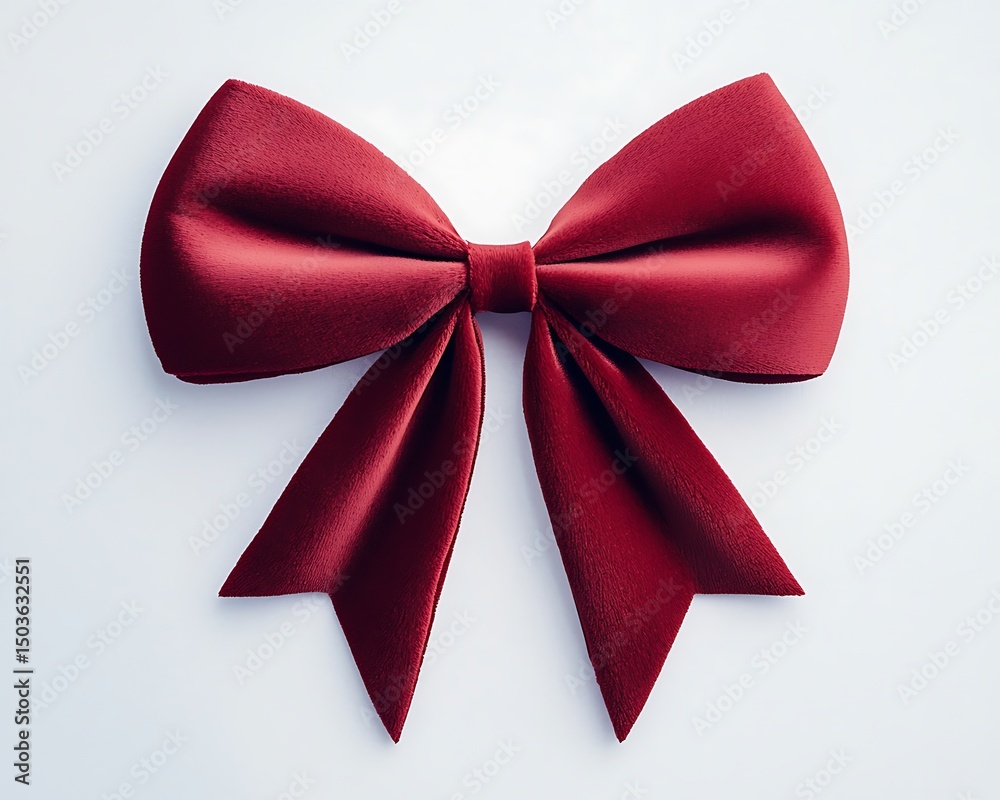 Red Velvet Bow with Gift Decoration. Red Velvet Bow with Gift Decoration.