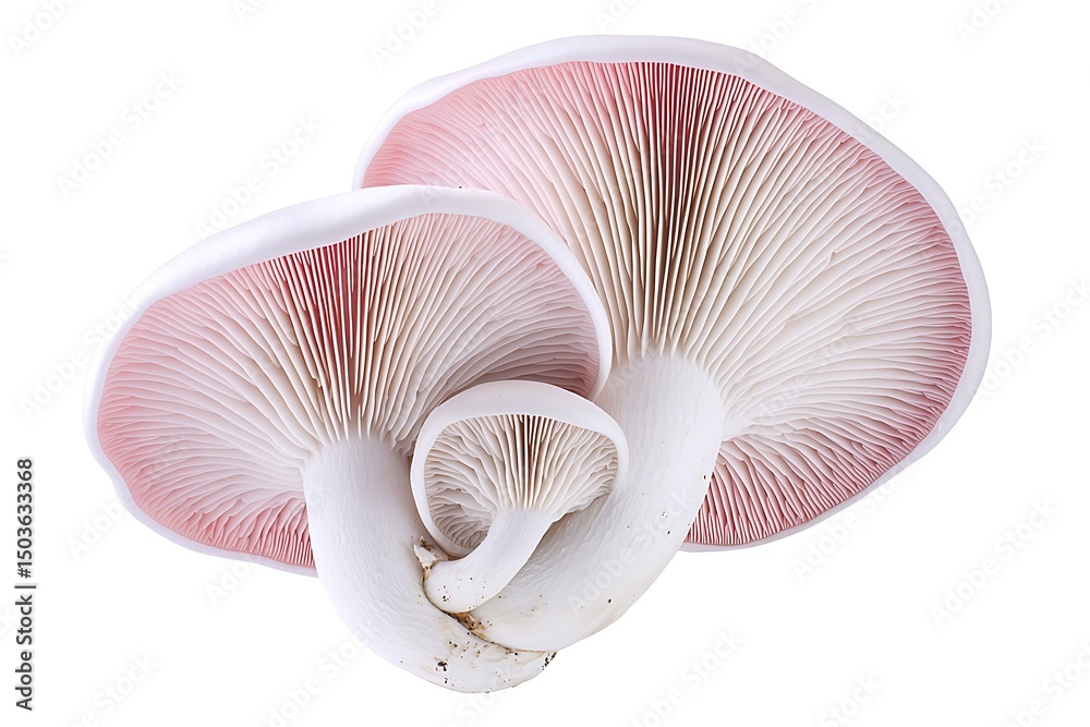 Pink mushrooms with studio shot. Pink mushrooms with studio shot.