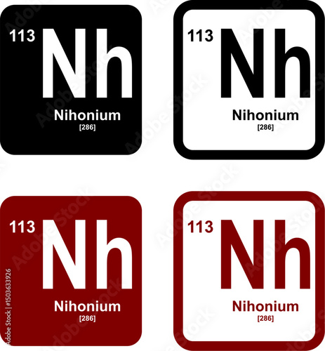 Nithonium icon set. vector template illustration for web design