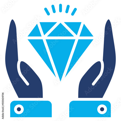 Value glyph blue color icon