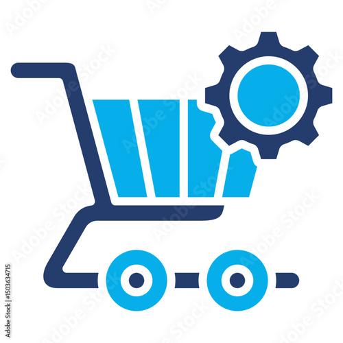 Procurement glyph blue color icon