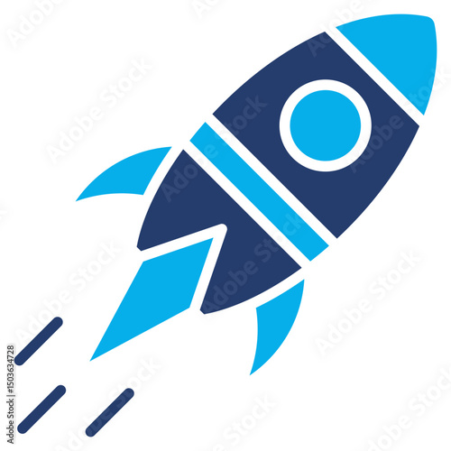 Startup glyph blue color icon