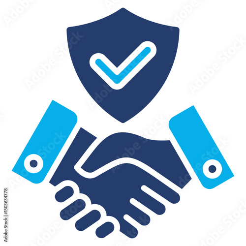 Trust glyph blue color icon
