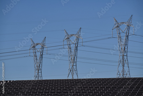 solar farm panels and infrastructure