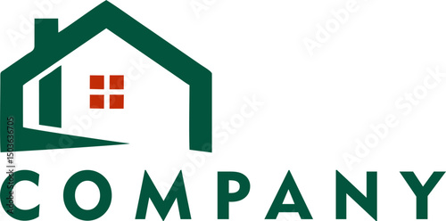 Stay Home Concept Home Property Logo