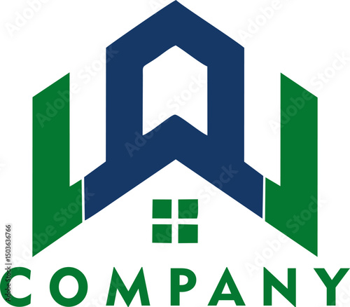 Stay Home Concept Home Property Logo