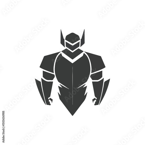 Robotic Warrior Logo simple vector