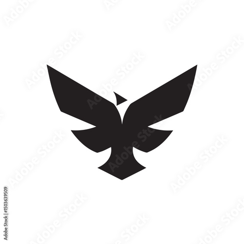 eagle logo vector Bold and clean eagle logo vector, with sharp lines and a strong silhouette 
